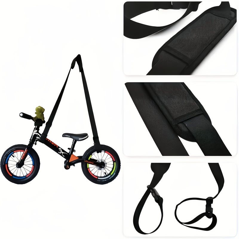 1 Set Adjustable Heavy Duty Black Folding Chair Carry Strap for Camping and Beach - Image 3