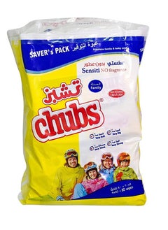 Chubs Family Wipes 20's Pack Sensiti 4X20 Wipes, Piece of 80 