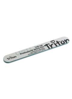 Triton Professional 100/100 Double Sided Nail Filer/Emery Board/Buffer/Polisher, Reusable Hard File Washable Manicure Pedicure Tool For Home N Salon