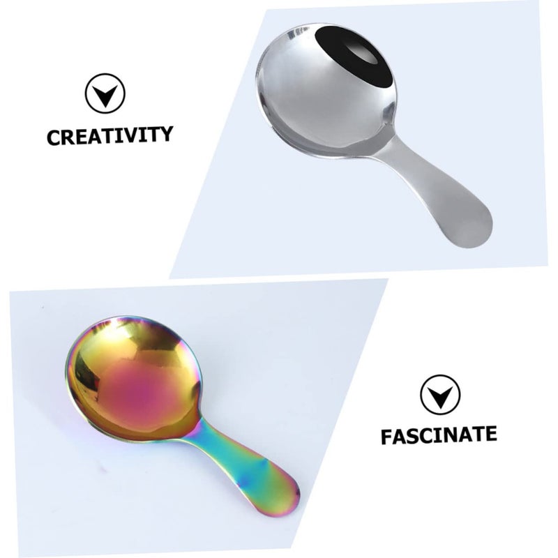 3 Stainless Steel Spoons Cute Practical Soup Dessert Spoons for Kids Food Grade - Image 3