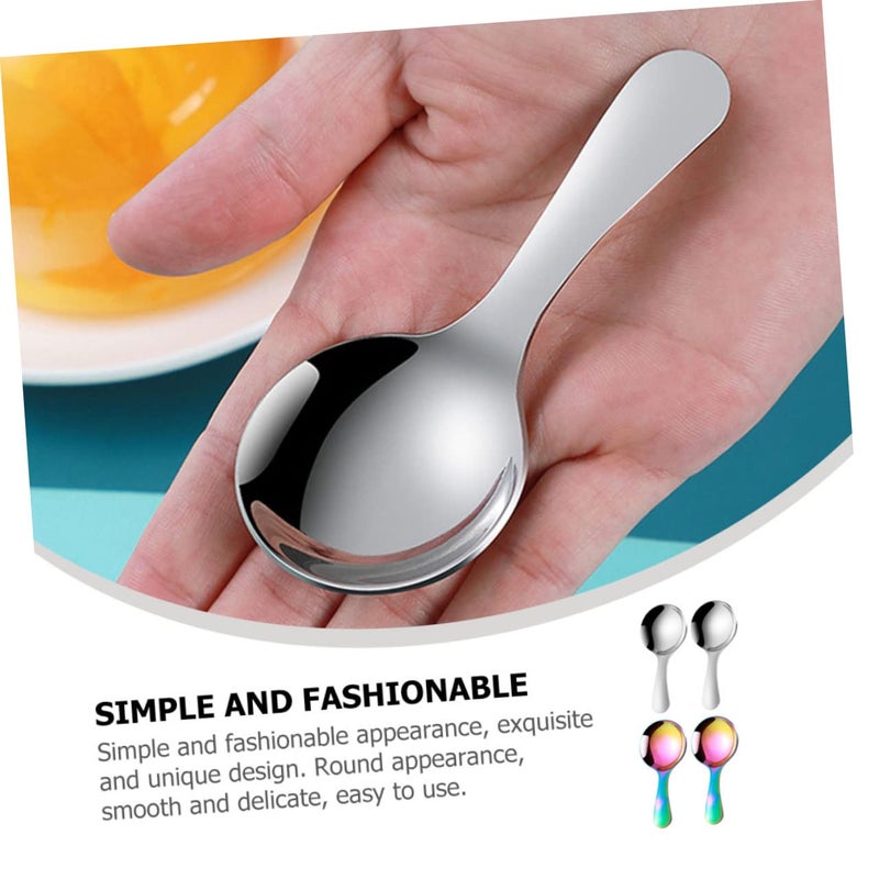3 Stainless Steel Spoons Cute Practical Soup Dessert Spoons for Kids Food Grade - Image 5