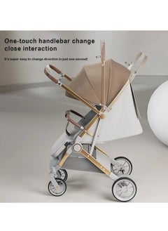BABYCARA Lightweight Baby Stroller for Newborn Aluminium Frame with Reversible Handle and Adjust Height Include Cup Holder & Storage Basket  - Image 2