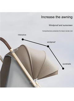 BABYCARA Lightweight Baby Stroller for Newborn Aluminium Frame with Reversible Handle and Adjust Height Include Cup Holder & Storage Basket  - Image 4