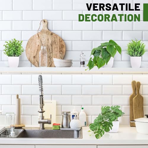 Der Rose 6 Pack Fake Plants Small Artificial Potted Plants Faux Plants for Home Office Desk Bathroom Aesthetic Farmhouse Room Decor Indoor - Image 5