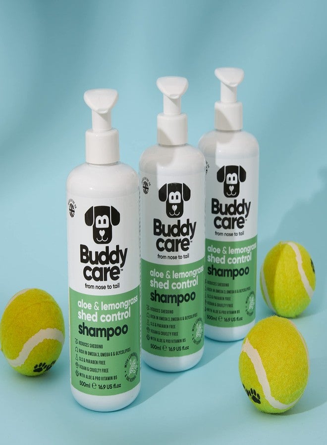 Buddycare shed Control Dog Shampoo by Buddycare | Dry Skin & Itchy Skin Relief for Smelly Dogs | Deep Cleansing for Dogs Puppy Sensitive Skin | Lemongrass Scented | with Aloe & Vitamin B5 (16.90oz) - Image 5