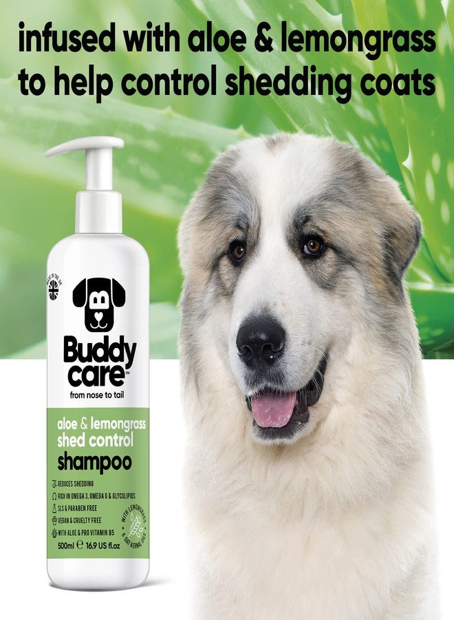 Buddycare shed Control Dog Shampoo by Buddycare | Dry Skin & Itchy Skin Relief for Smelly Dogs | Deep Cleansing for Dogs Puppy Sensitive Skin | Lemongrass Scented | with Aloe & Vitamin B5 (16.90oz) - Image 3