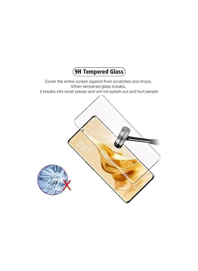 بروماس واقي شاشة اوبو رينو 8 تي 5 جي، زجاج مقسى بالأشعة فوق البنفسجية يغطي الشاشة بالكامل، صلابة 9H، مضاد للخدش، مضاد للكسر، واقي شاشة مضاد لبصمات الأصابع لهاتف اوبو رينو 8T 5G شفاف - Image 3