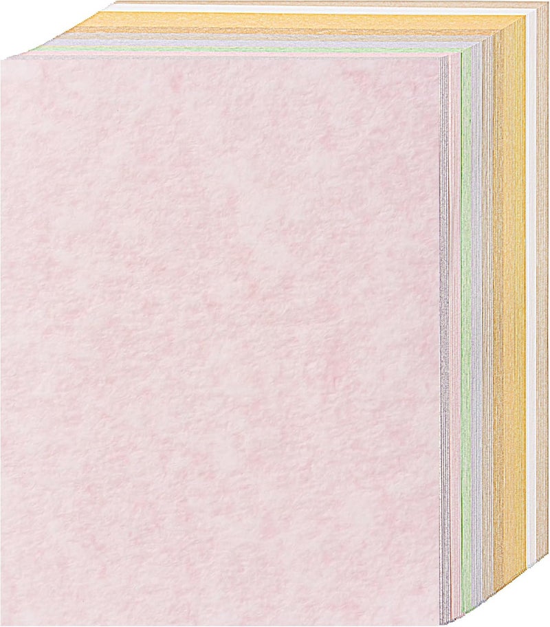 PENPRIS Parchment Paper - 8.5” x 11” Letter Size Parchment Card Stock 65lb Heavyweight Paper Thick Vintage Paper PAP04 (8.5x11inch/70Sheets, 10 Mixed Colors) PAP04MX - Image 1