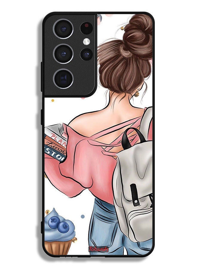 Tolwak Samsung Galaxy S21 Ultra 5G Protective Case Cover Books In Hands - Image 3