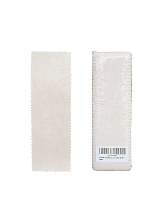 Huini 100 count Natural Muslin Cloth Epilating Waxing Strips 3 X 9 inches CD-807-1 - Image 2