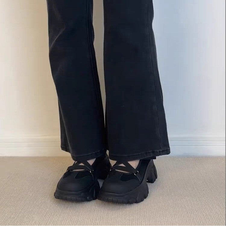 Women's Retro Mary Jane Shoes with Chunky Heel, Round Toe and Cross Strap - Image 3