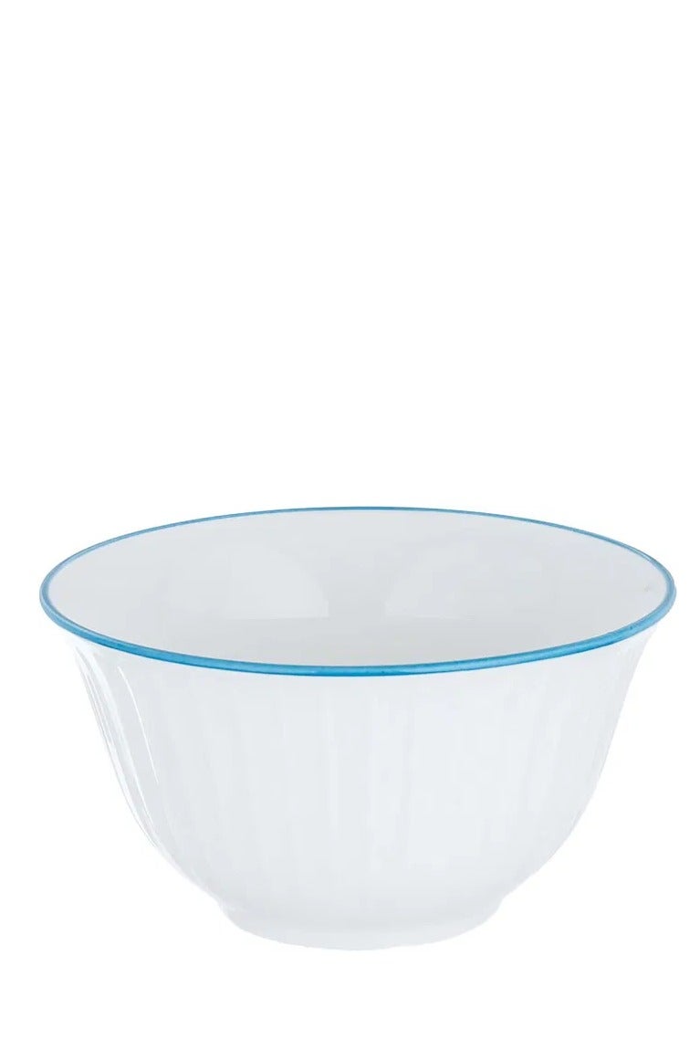 السيف غاليري طقم سفرة بورسلان بنقش أزرق السيف غاليري، 24 قطعة - أبيض - Image 3