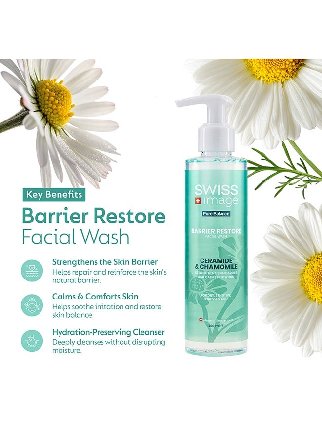 Swiss Image Pure Balance Barrier Restore Face Wash 200 ml | Ceramides, Chamomile, Panthenol & Alpine Glacier Water | Repairs Skin Barrier, Soothes & Hydrates | Dry & Sensitive Skin | For Men & Women - Image 5