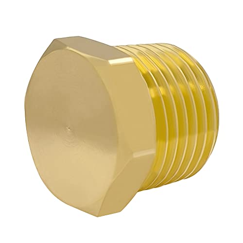 Hooshing 3/8" NPT Plug Brass Male Outer Hex Head Pipe Fitting, 6 Pack - Image 5