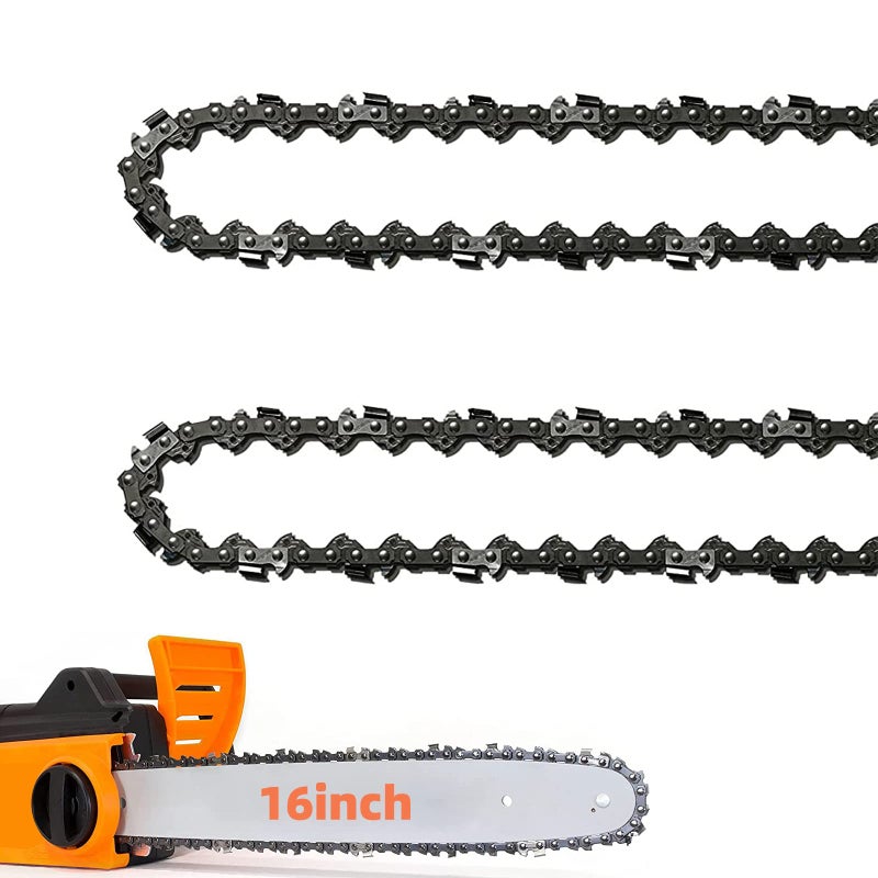 Fifchall 2 Pack 16 Inch Chainsaw Chain 56 Drive Links .050" Gauge, 3/8" Pitch, 16" Replacement Chain Low-Kickback Chainsaw Chains Compatible with Craftsman, Echo, Homelite, Poulan and more - Image 1
