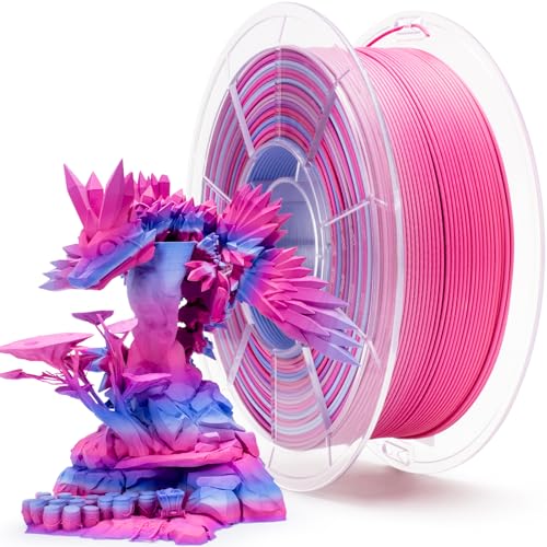 ZIRO Fast Color Changing PLA, Matte Multi Colors Filament 1.75mm, Matte Rainbow 3D Printer Filament, Dimensional Accuracy +/-0.03mm, Fit Most 3D Printers, 1KG/ 2.2lbs Spool, Dreamy Dusk - Image 1