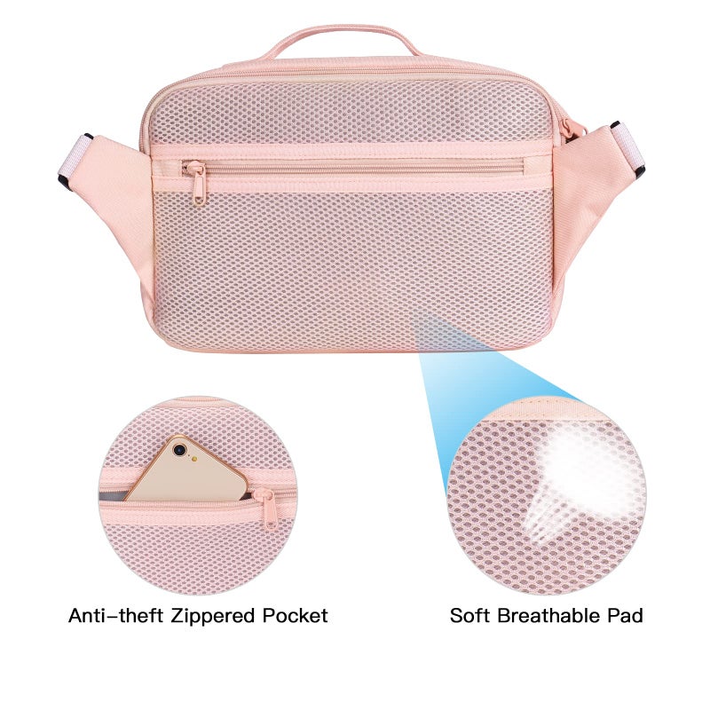 MOSISO Camera Shoulder Bag Case Crossbody Sling Purse, DSLR/SLR/Mirrorless Compact Padded Photography Handbag with Rain Cover Compatible with Canon/Nikon/Sony Cameras and Lenses, Pink - Image 4