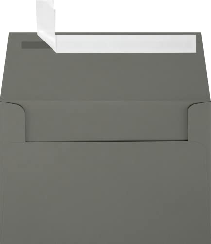 LUXPaper A4 Invitation Envelopes | Peel & Press | 4 1/4" x 6 1/4" | Smoke Gray | 80lb. Text | 50 Qty - Image 1