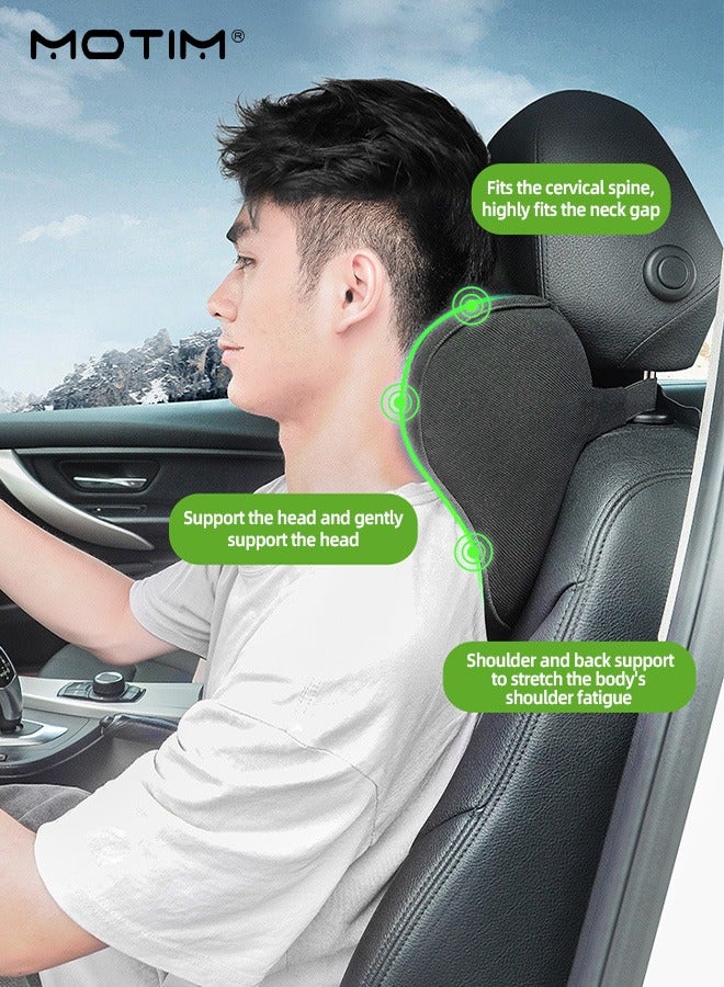 Motim Car Neck Pillow, Car Headrest Pillow, Ergonomic Design Memory Foam Cushion for Neck Support, Ideal Head Neck Pain Relief for Driving Office and Gaming Chair - Image 5