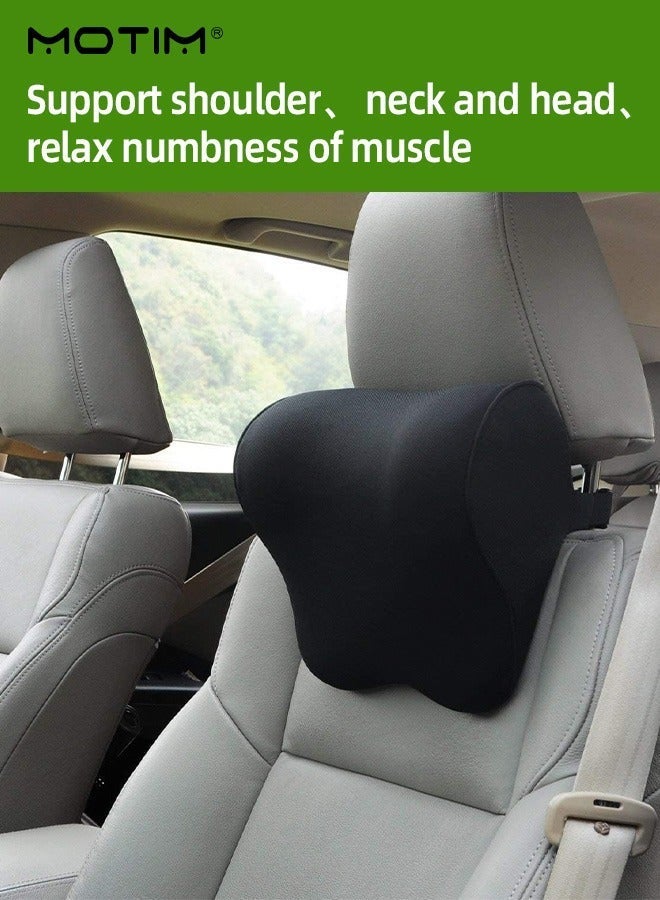 Motim Car Neck Pillow, Car Headrest Pillow, Ergonomic Design Memory Foam Cushion for Neck Support, Ideal Head Neck Pain Relief for Driving Office and Gaming Chair - Image 2