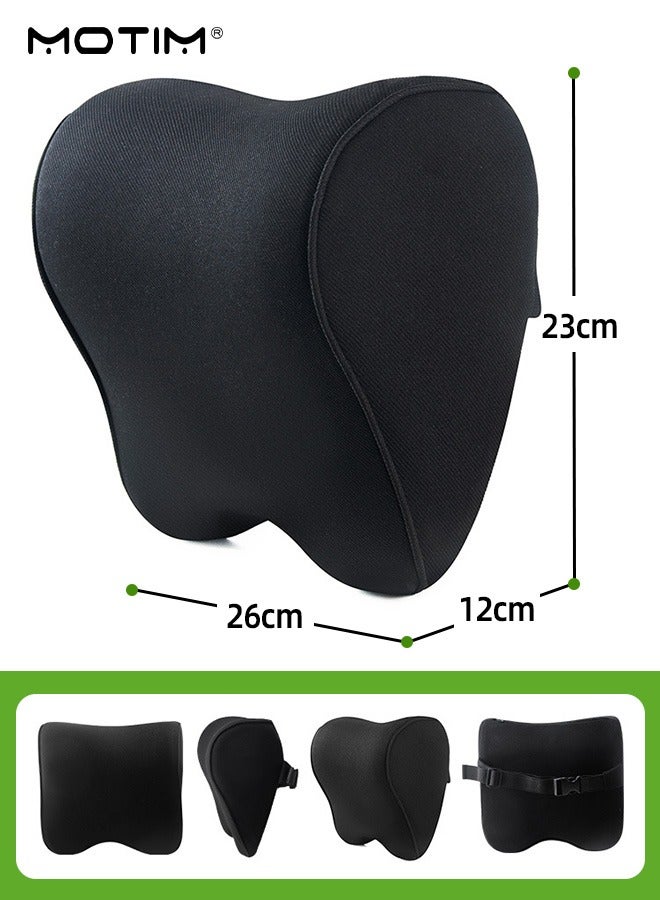 Motim Car Neck Pillow, Car Headrest Pillow, Ergonomic Design Memory Foam Cushion for Neck Support, Ideal Head Neck Pain Relief for Driving Office and Gaming Chair - Image 1