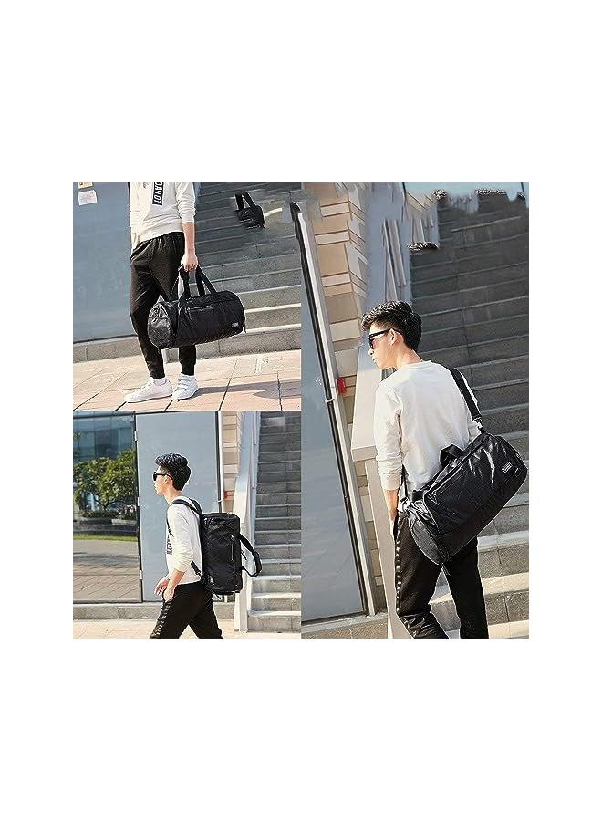 ARCTIC HUNTER Bag with Shoes Compartment, Waterproof Travel Duffel Hand Bag Large Size For Men and Women (Black) - Image 4