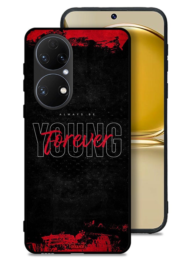 Tolwak Huawei P50E Protective Case Cover Forever Young - Image 1