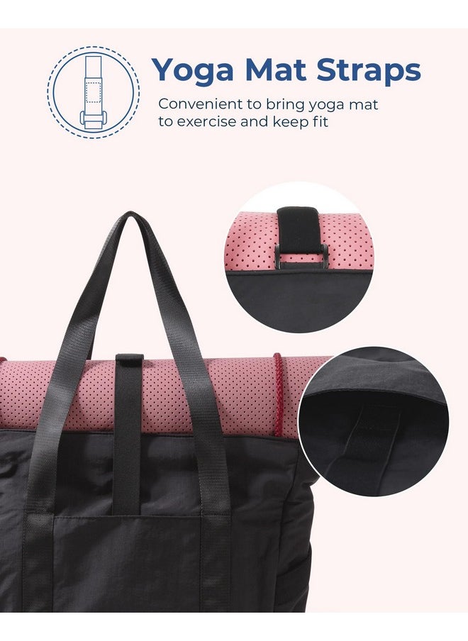 BAGSMART BAGSMART Tote Bag for Women with Zipper, Gym Tote with Compartments, Laptop Work Tote Nurse Dance Yoga Bag for Sport, Travel  - Image 4