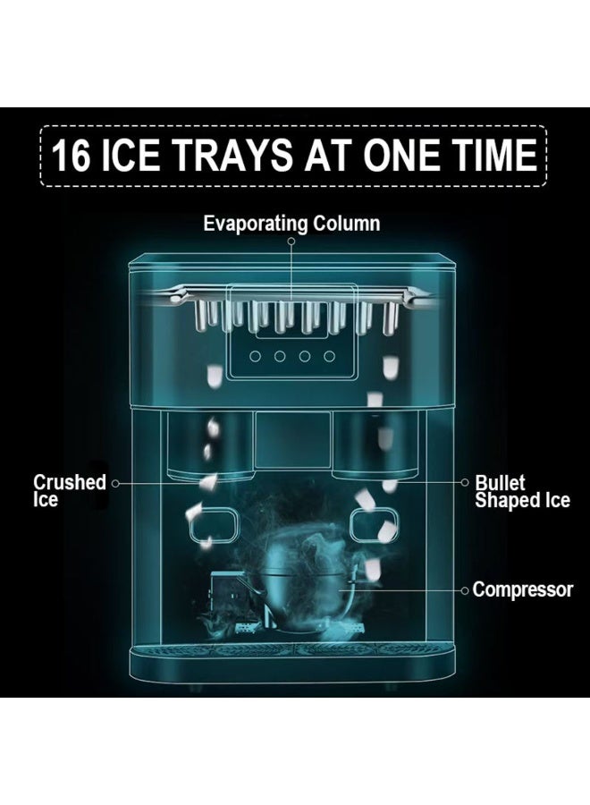 تراديو صانعة ثلج على الطاولة بشاشة لمس LED – إنتاج يومي للثلج 16–18 كغ، تجميد سريع، مدمجة وعالية الجودة للاستخدام المنزلي أو البارات أو المقاهي أو المكاتب - Image 5
