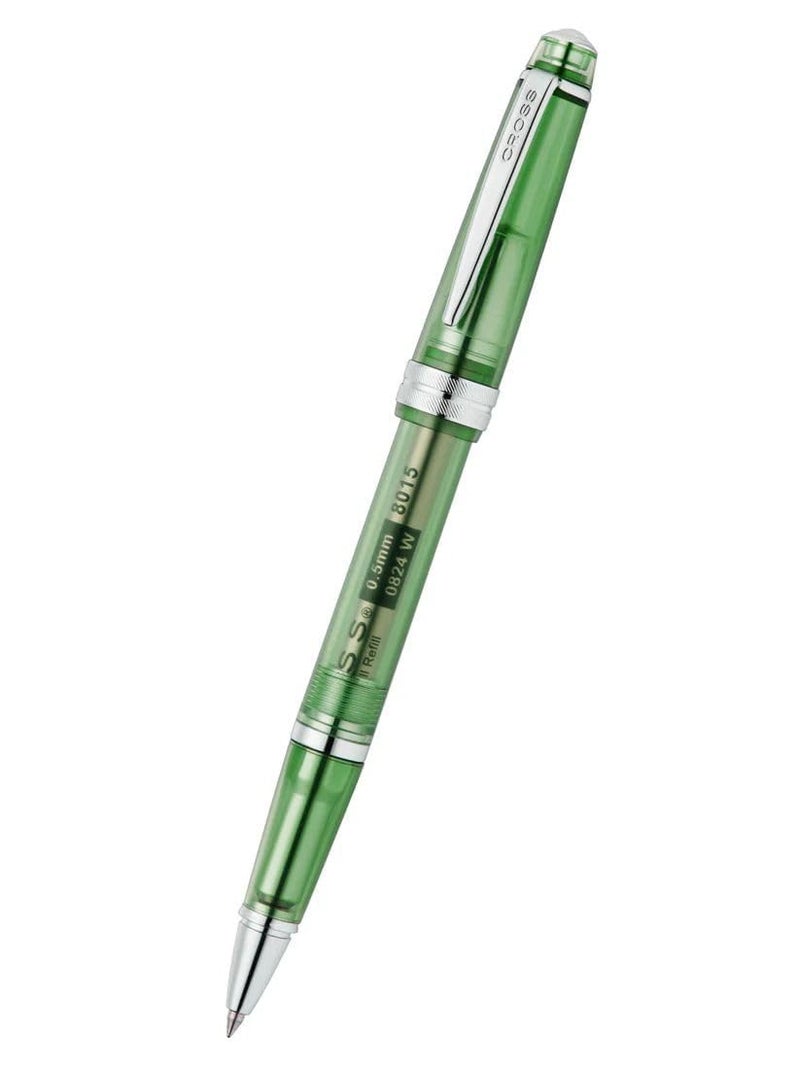 Cross Bailey Light Translucent Green Resin Rollerball Pen Professional Pen for Effortless Writing Journaling NoteTaking More Black Ink Easy Handling Includes Gift Box - Image 2