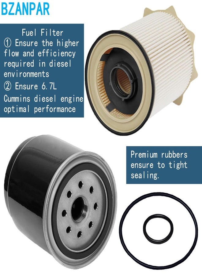 BZANPAR Fuel Filter Water Separator Set for Dodge Ram 2500 3500 4500 5500 6.7L Cummins Turbo Diesel Engines of 2013 2014 2015 2016 2017 2018, Replacement for 68157291AA 68197867AA - Image 5