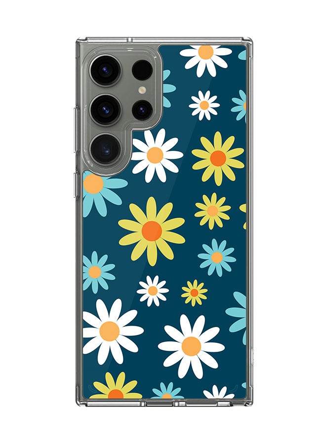Stylizedd Classic Clear Case for Samsung Galaxy S23 Ultra , Hybrid Soft Transparent Cover [ Designed for Samsung Galaxy S23 Ultra ] - Pick A Daisy Full Print - Image 1