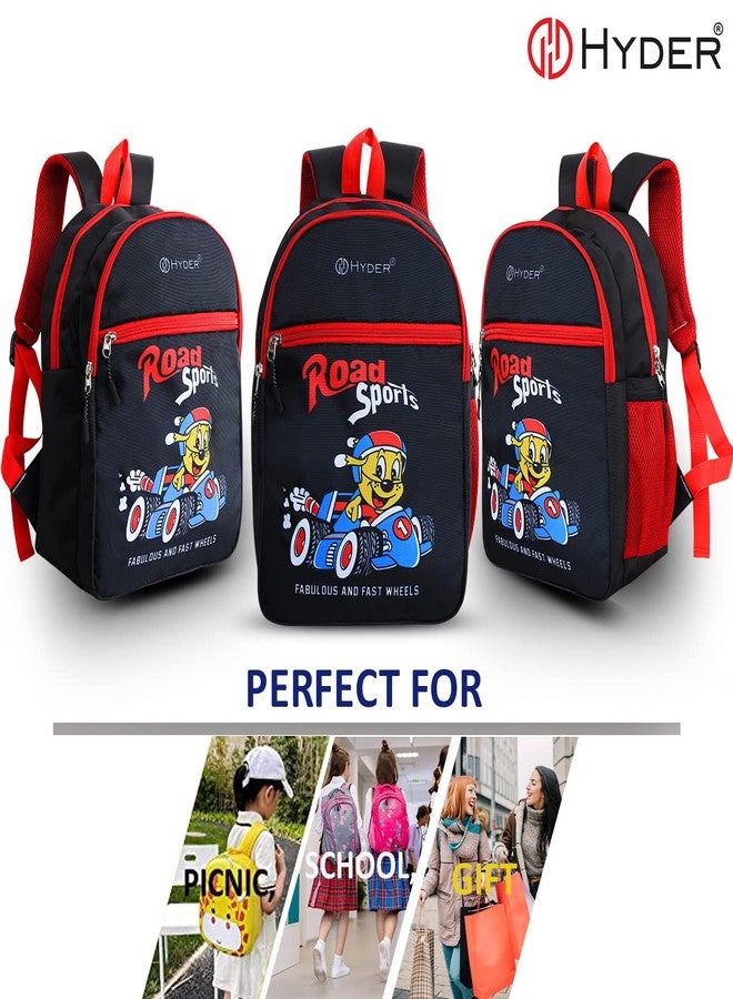 HYDER Kids 20L Racing Tom Cartoon Printed Best Stylish Lightweight Spacious Waterproof Casual/Picnic/Tuition/School Bag/Backpack for Children Boys And Girls (Black) - Image 2
