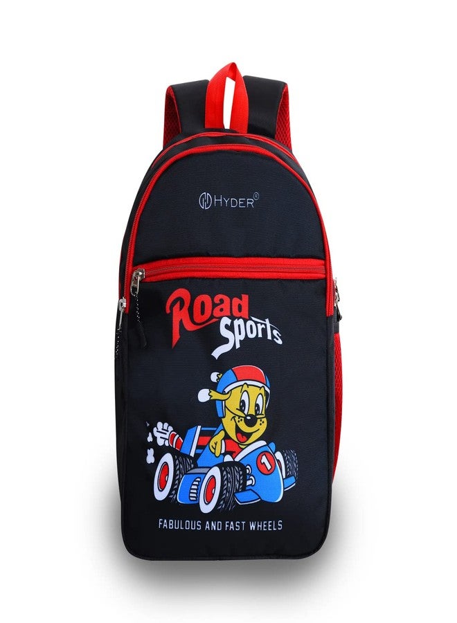 HYDER Kids 20L Racing Tom Cartoon Printed Best Stylish Lightweight Spacious Waterproof Casual/Picnic/Tuition/School Bag/Backpack for Children Boys And Girls (Black) - Image 1