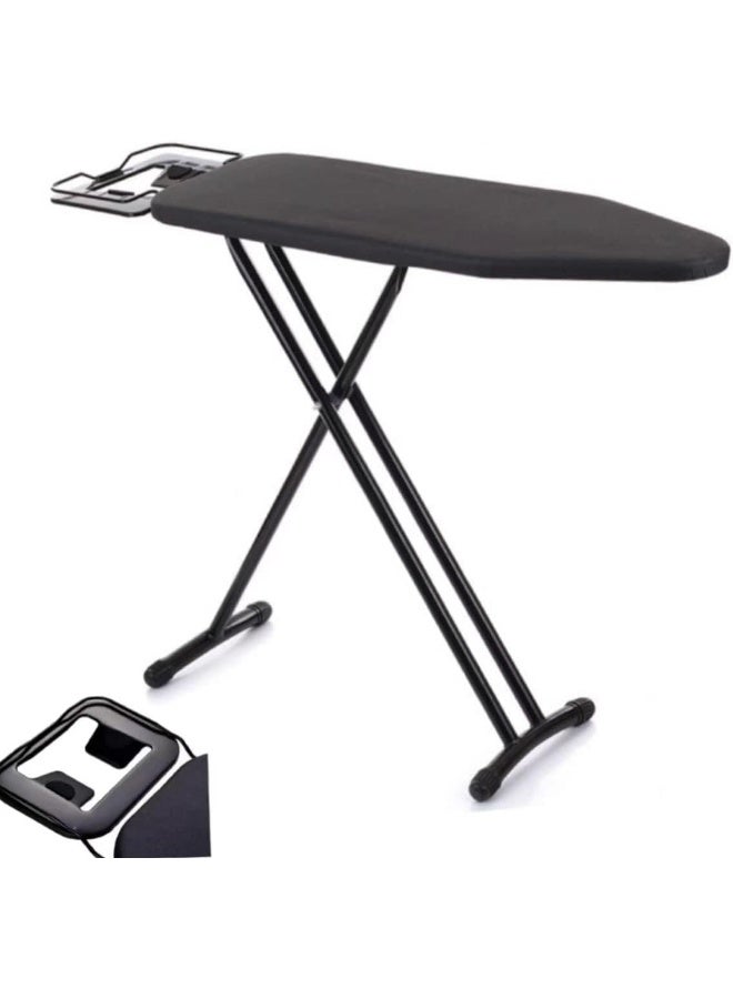 12"x36" Ironing Board with Heat Resistant Cover and Thicken Felt Pad, Adjustable Height ironing board (Black) - Image 1