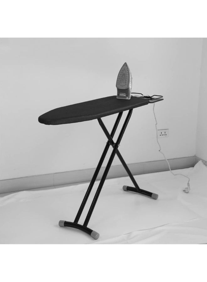 12"x36" Ironing Board with Heat Resistant Cover and Thicken Felt Pad, Adjustable Height ironing board (Black) - Image 2