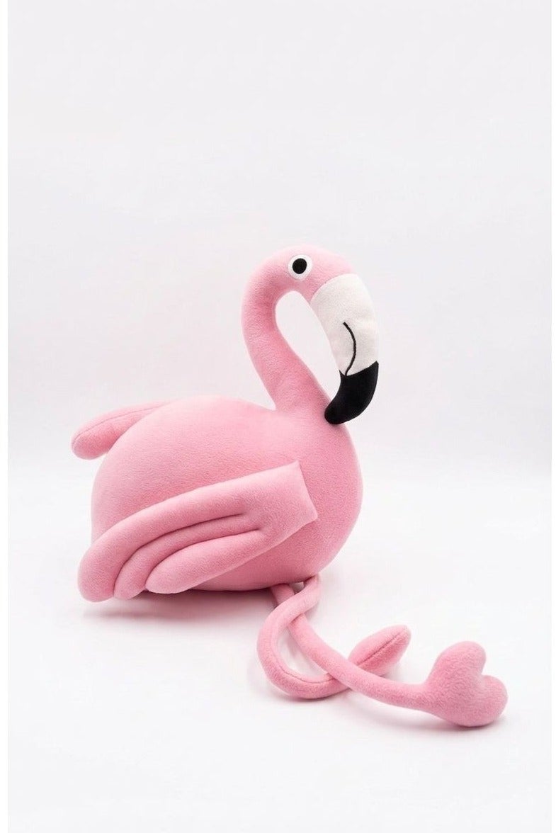 Plush Flamingo : this high quality 100% pure cotton decorative pillow is a multi purpose powerhouse , serving as a supportive sleep aid , a vibrant nursery accent , and a certified anti-allergic toy that is gentle on sensitive skin , ensuring a long lasting , premium experience that makes it a must have gift. - Image 1
