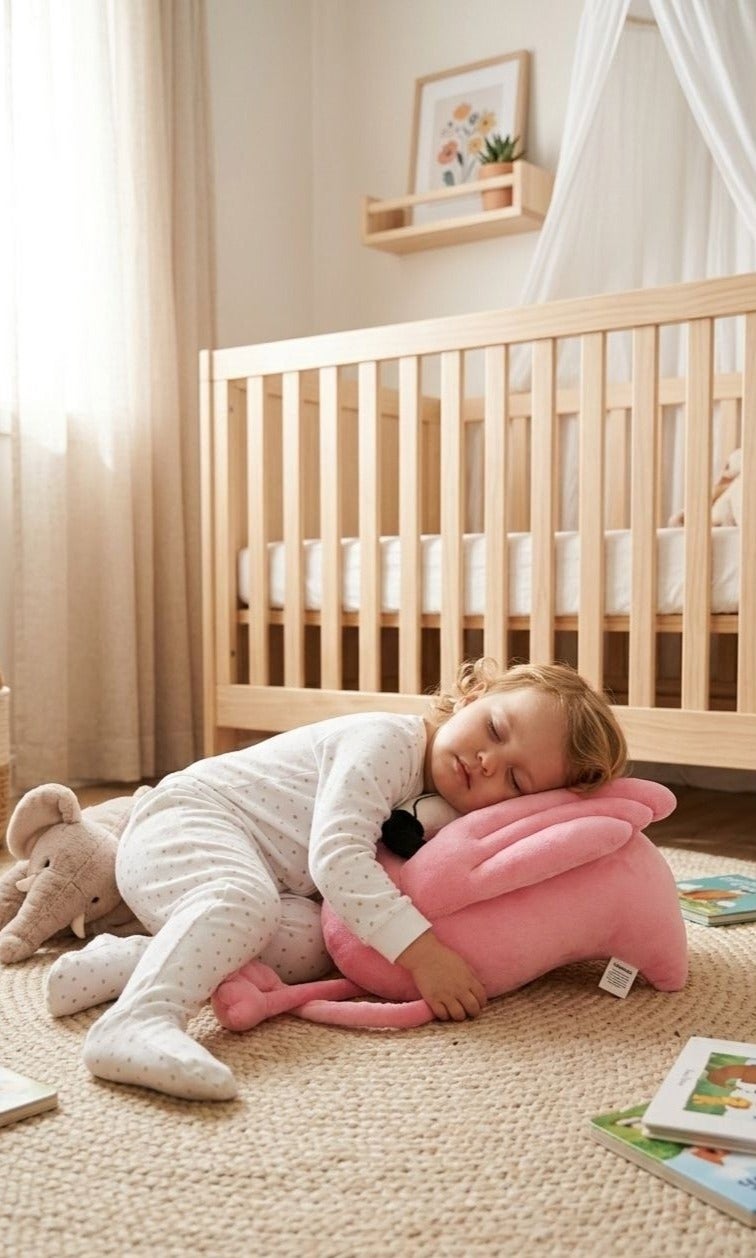 Plush Flamingo : this high quality 100% pure cotton decorative pillow is a multi purpose powerhouse , serving as a supportive sleep aid , a vibrant nursery accent , and a certified anti-allergic toy that is gentle on sensitive skin , ensuring a long lasting , premium experience that makes it a must have gift. - Image 3