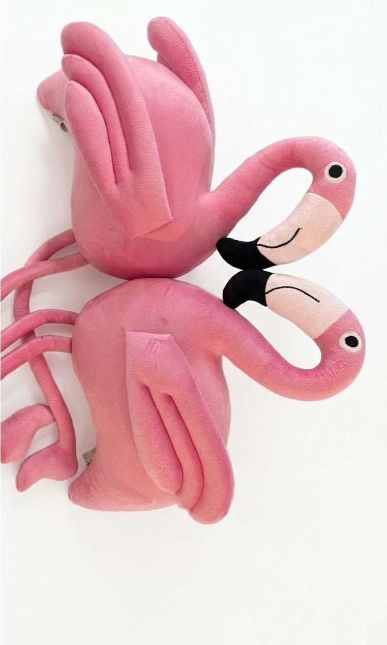 Plush Flamingo : this high quality 100% pure cotton decorative pillow is a multi purpose powerhouse , serving as a supportive sleep aid , a vibrant nursery accent , and a certified anti-allergic toy that is gentle on sensitive skin , ensuring a long lasting , premium experience that makes it a must have gift. - Image 5