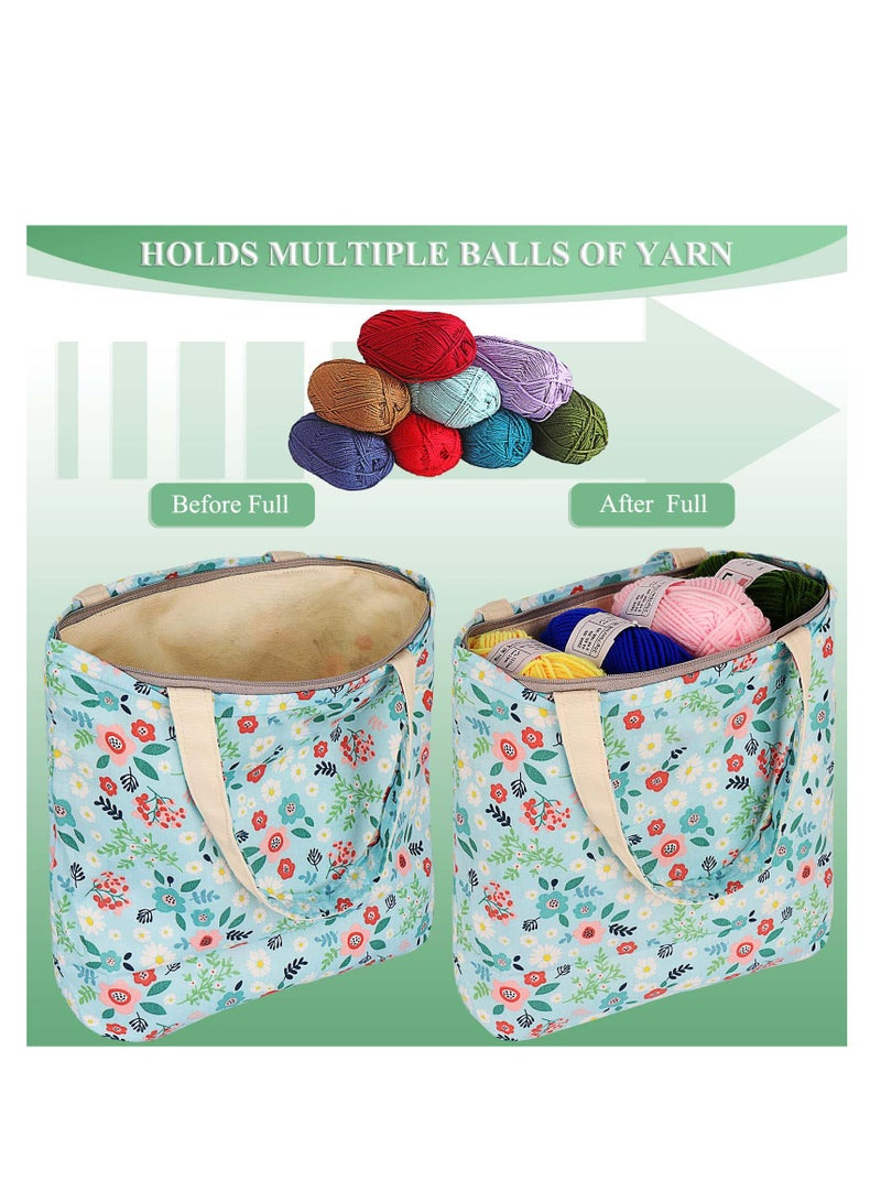 SYOSI Knitting Bag, Children Crochet Travel Bag, Portable Knitting Yarn Storage Bag Knitting Project Sewing Bag Craft Bags Crafter Gift - Image 2