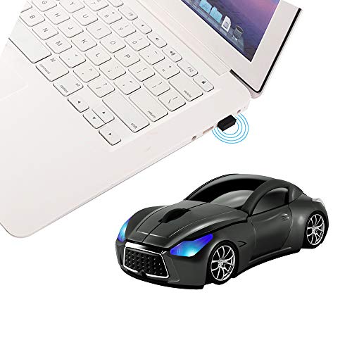 elec Space Cool Sport Car Shape 2.4GHz Wireless Mouse Optical Cordless Mice with USB Receiver for PC Laptop Computer 1600DPI 3 Buttons - Image 2