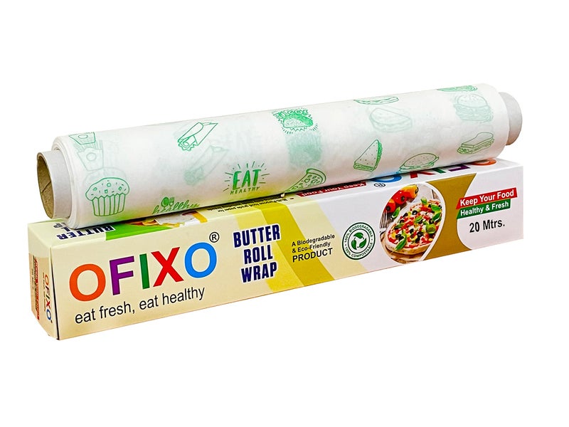 OFIXO Food WRAP Multipurpose Food Wrapping Paper | 20 Meter | Perfect Premium Food Wrapping Paper for Cooking, Baking, Packing and Serving Foods (Pack of 1) - Image 1