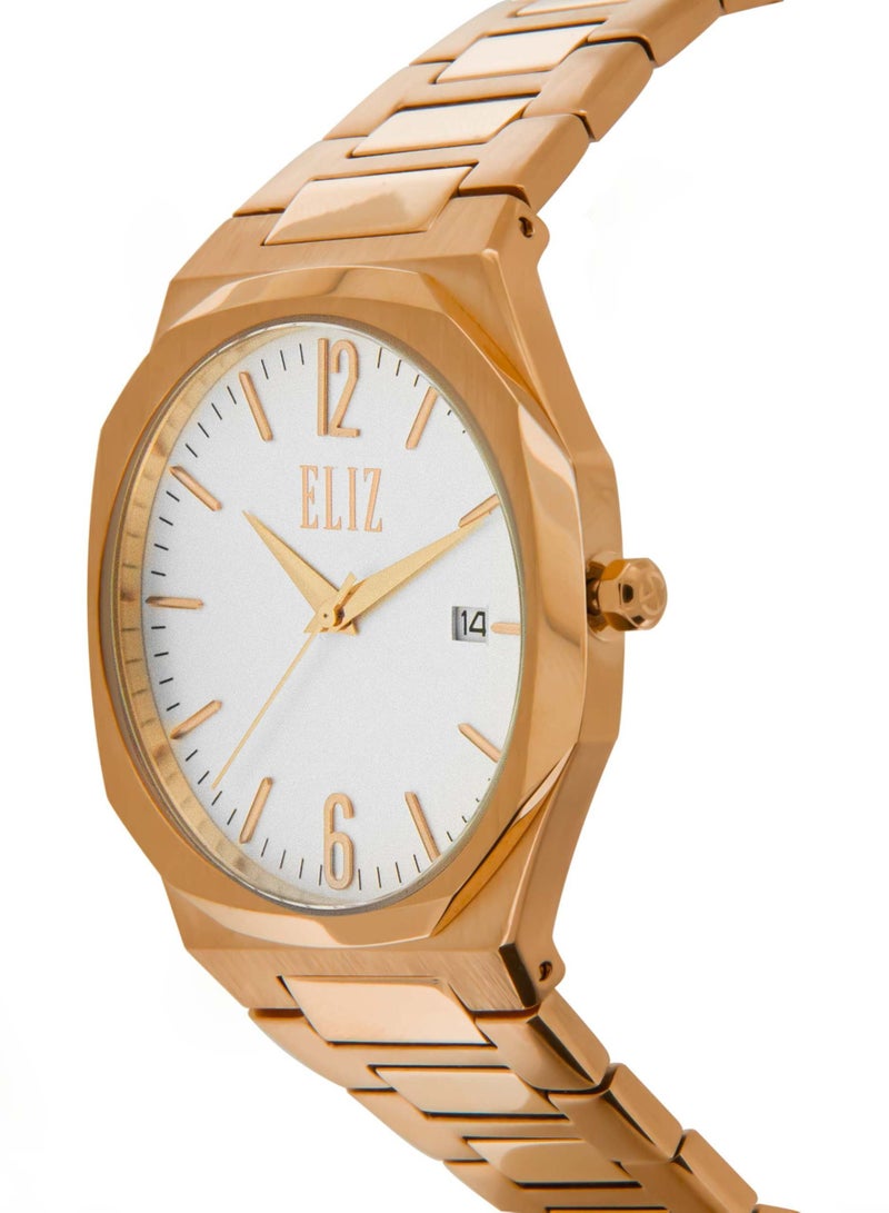 ELIZ ES8595G2RWR SS Case & Band Date Men's Watch - Image 2