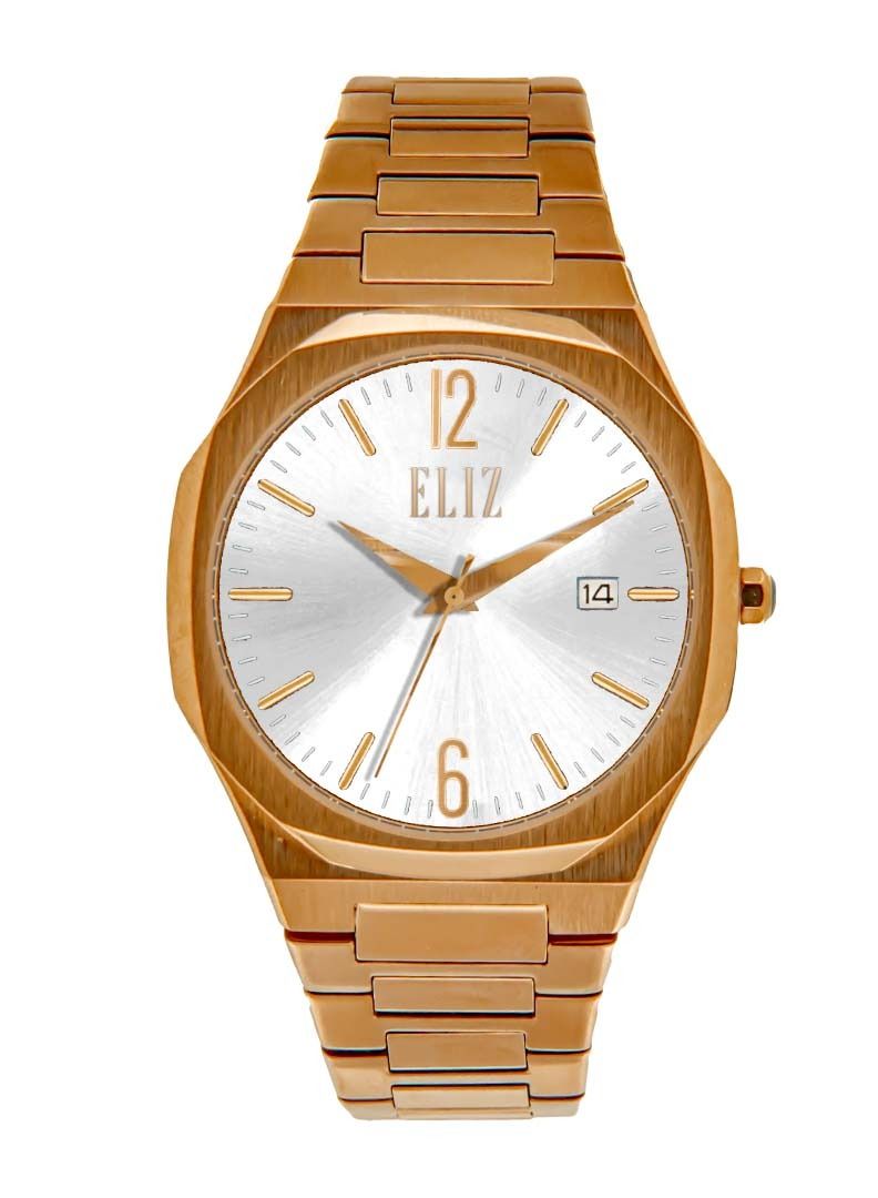 ELIZ ES8595G2RWR SS Case & Band Date Men's Watch - Image 1