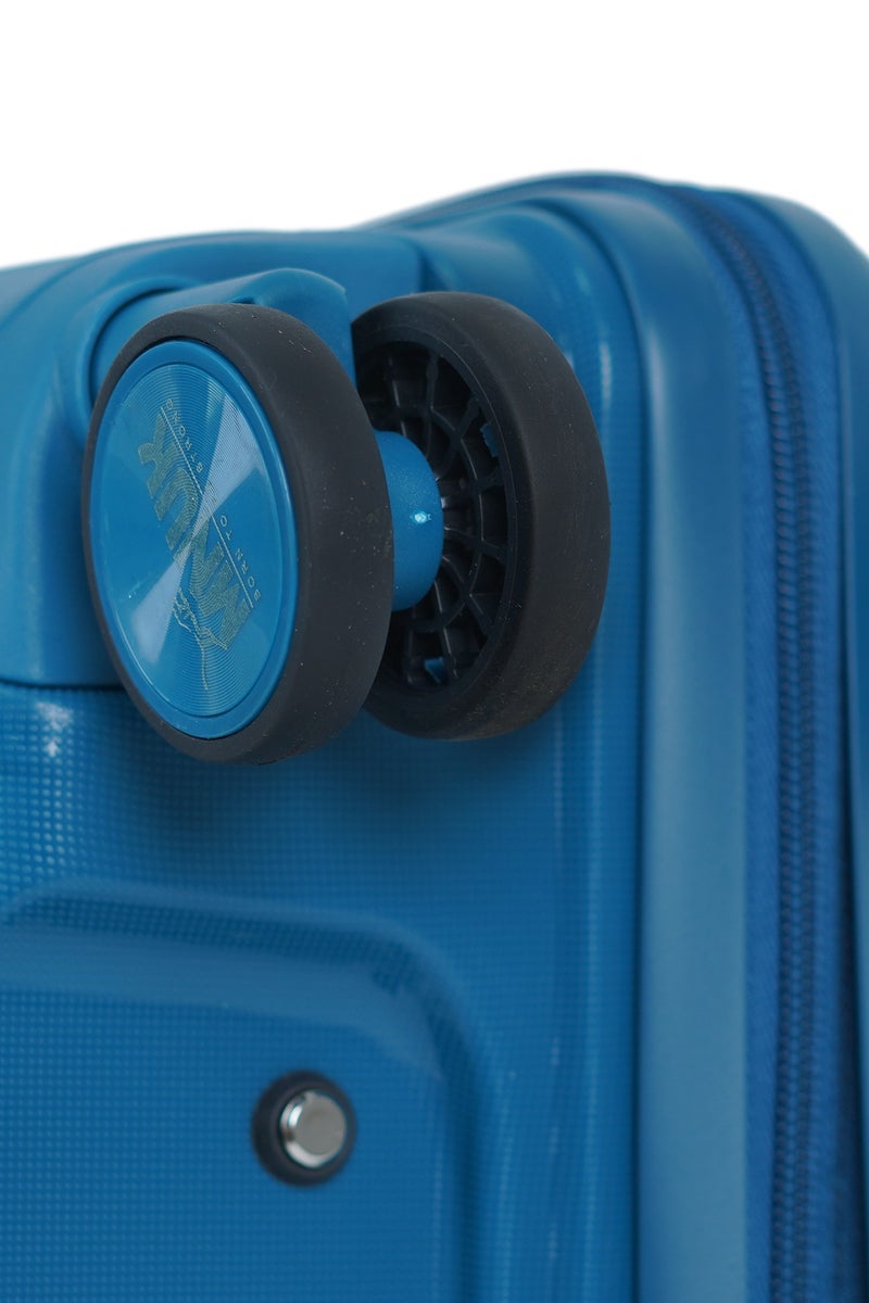 منيك حقيبة سفر فياجيرو سترا أورديناري من 24 بوصة | عربة مزدوجة دوارة 360 درجة بأربع عجلات | أزرق - Image 4