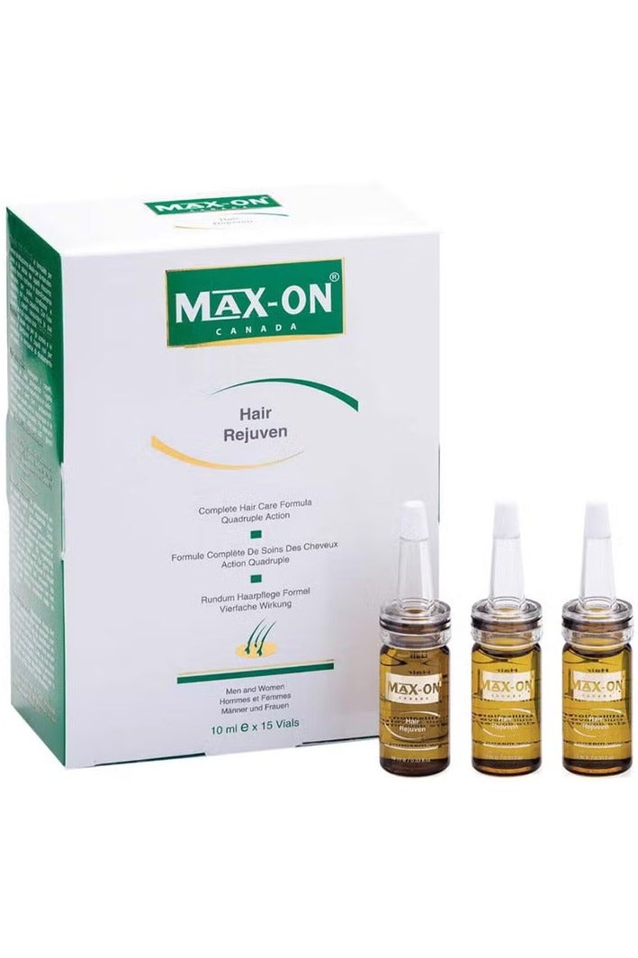 Max-On Hair Rejuvenation Vials â 15 x 10ml | Intensive Hair Nourishment & Strengthening Treatment - Image 1