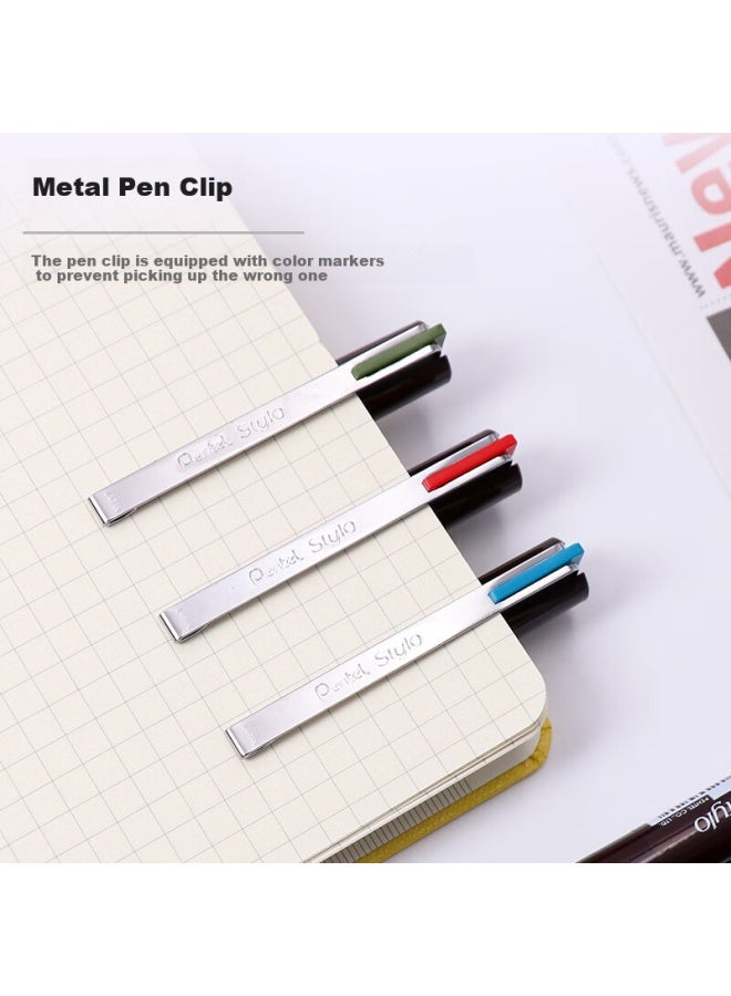 Pentel Jm20-Be Chisel Tip Pen, Drawing Pen, Sketch Pen, Line Pen, Business Signature Pen, Red - Image 5