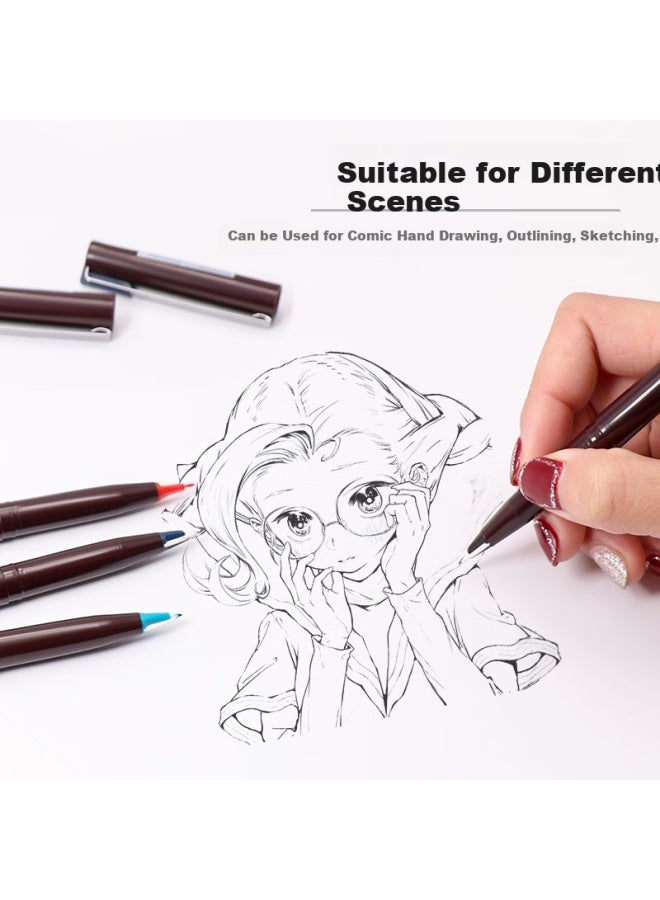 Pentel Jm20-Be Chisel Tip Pen, Drawing Pen, Sketch Pen, Line Pen, Business Signature Pen, Red - Image 3