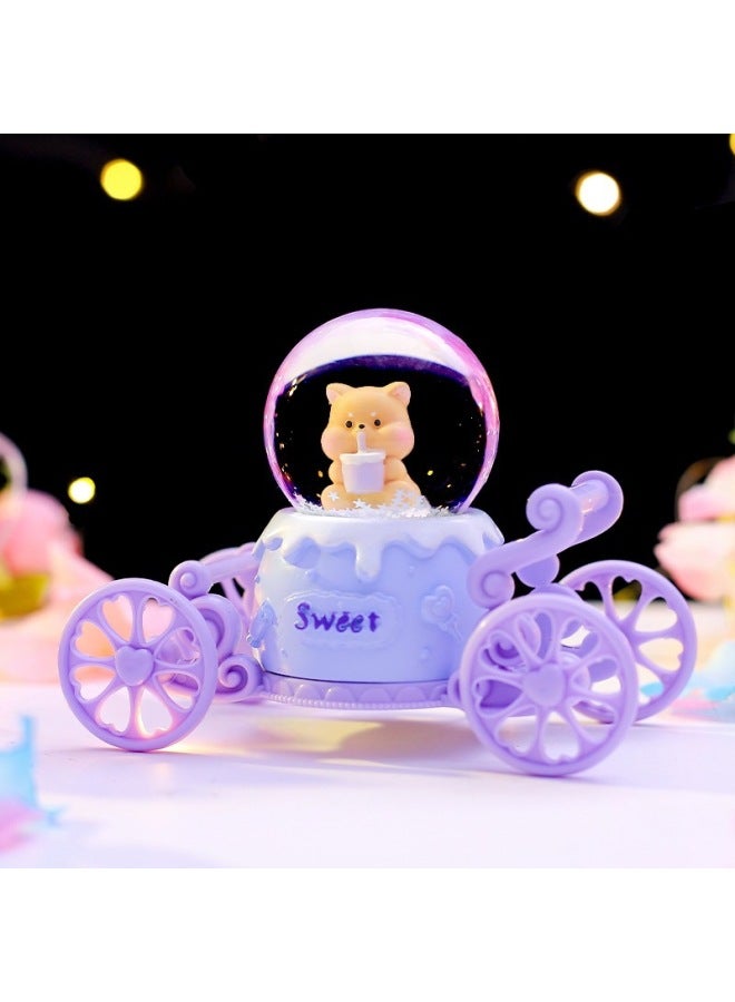 Cartoon Creative Luminous Sylvanian Baby Crystal Ball Night Atmosphere Light Birthday Gift New Dropshipping