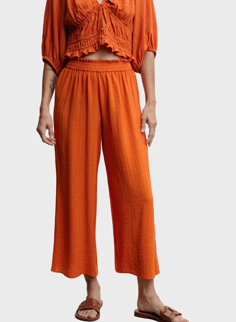 MANGO Wide Leg Pants